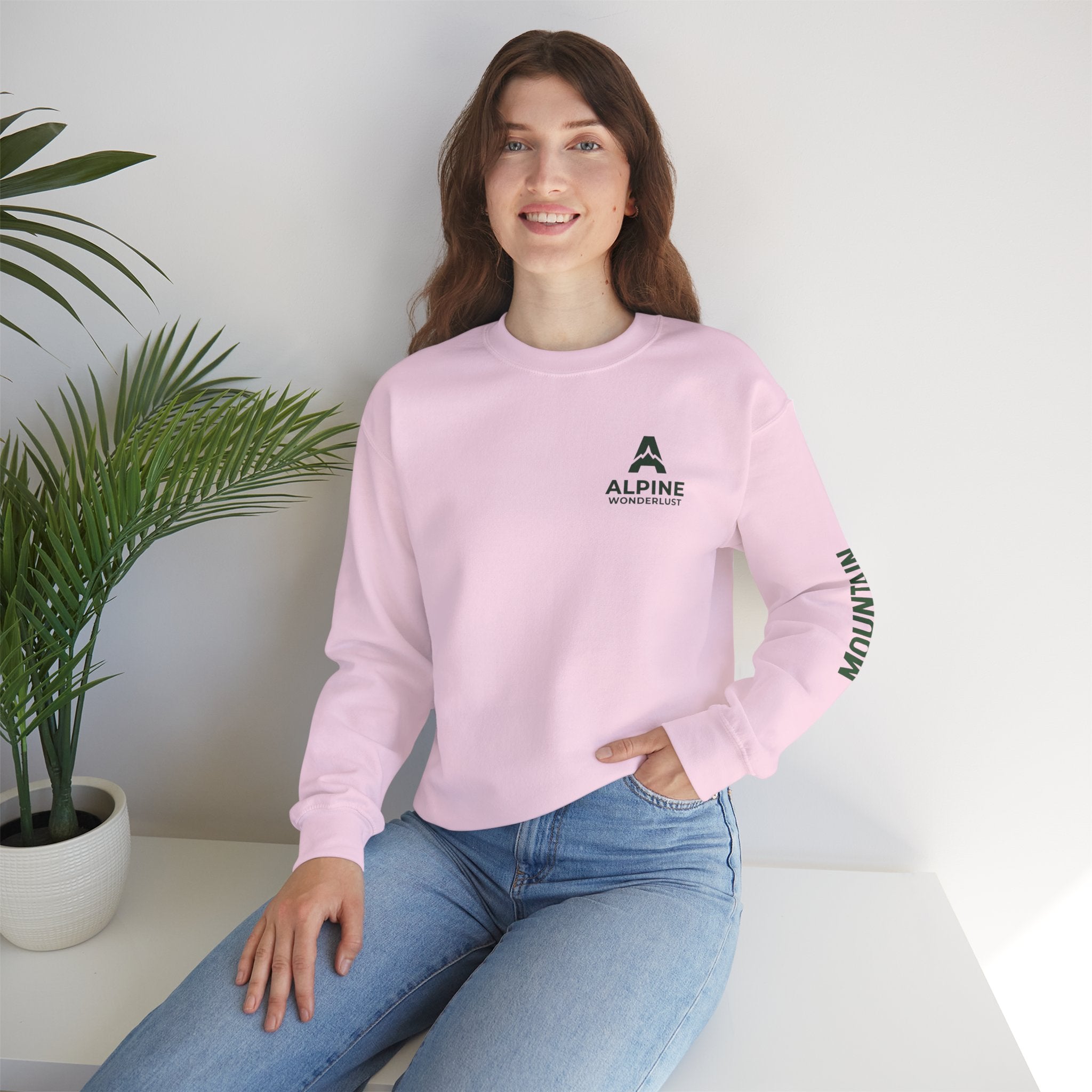 sweatshirt crewneck brodé Alpine wonderlust